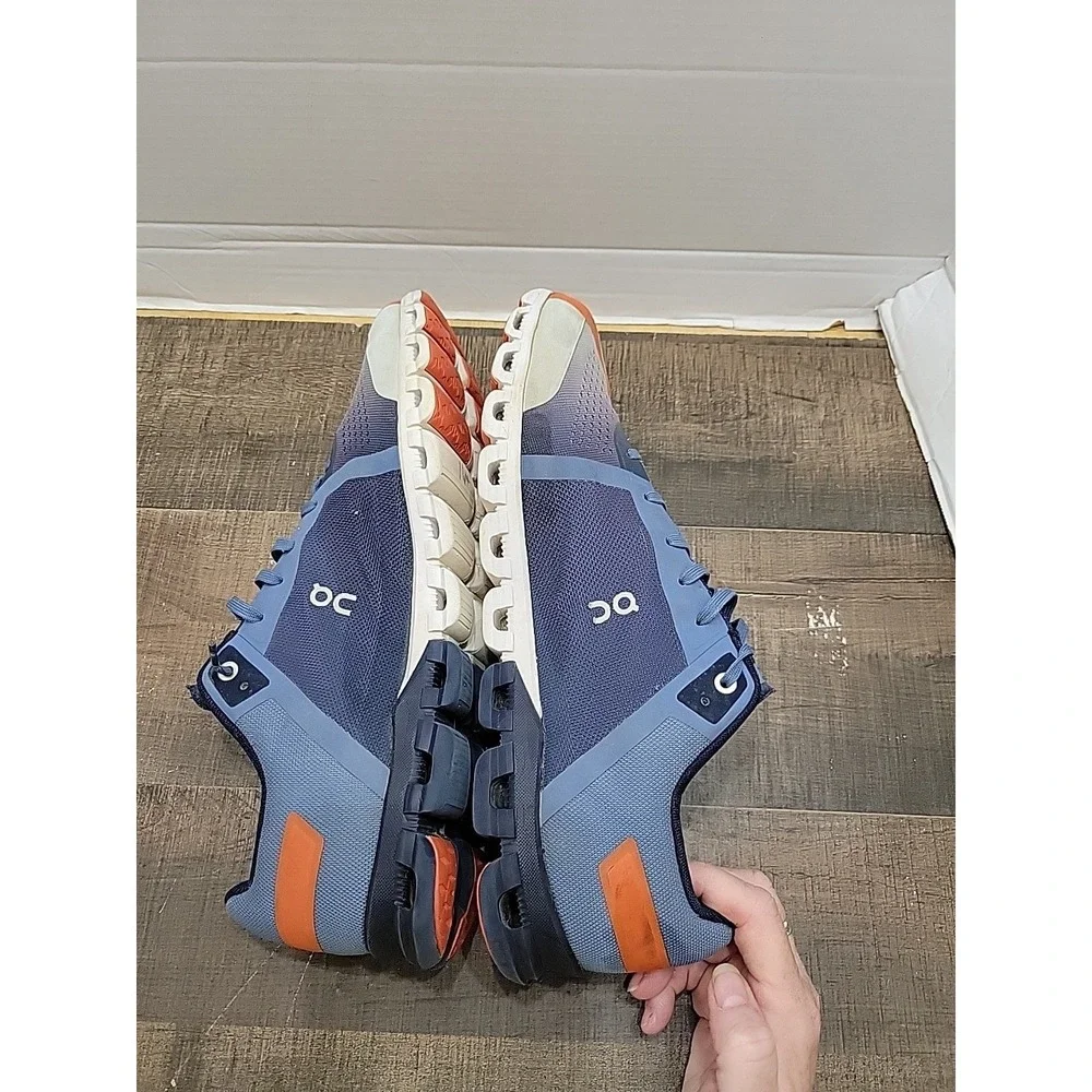 On Cloud Flow Shoes Mens 12 Blue Orange Running Gorpcore Sneaker 35.99237
